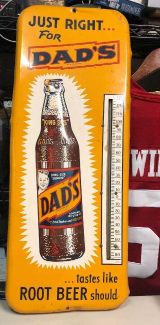 , Antique,  Vintage,  Dads Rootbeer Thermometer,  Soda Advertising,  Sign