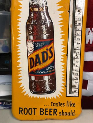 , ANTIQUE,  VINTAGE,  DADS ROOTBEER THERMOMETER,  SODA ADVERTISING,  Sign 3