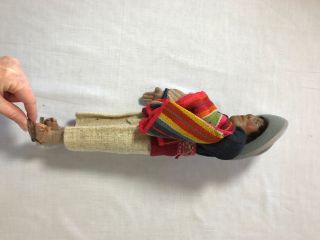 Peruvian Peru Doll Ethnic Central South America Folk Art Clothing Man Handmade 4