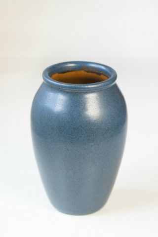 Marblehead Pottery Undecorated Matte Blue Cabinet Vase