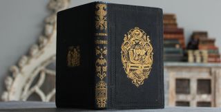 Rare Antique Old French Estate Book The Famous Painters 1851 Illustrated Gilt