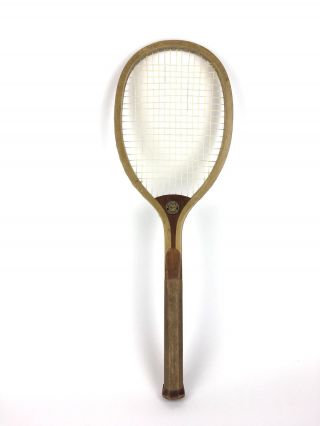 Antique Geneva Spalding Wood Tennis Racquet Pat.  1905