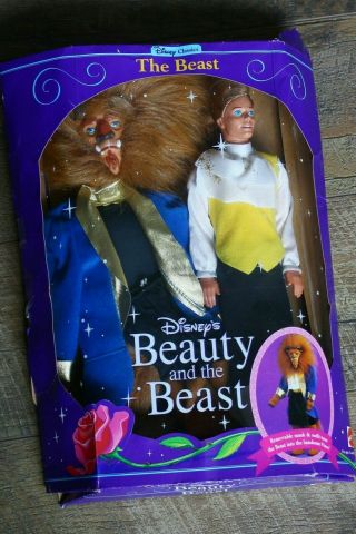 Vintage 1991 Disney Beauty And The Beast - The Beast Action Figure Barbie Doll