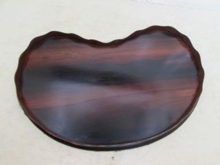 Antique Victorian Mahogany Kidney Shaped Serving Tray,  Drinks & Meal 54cm 5
