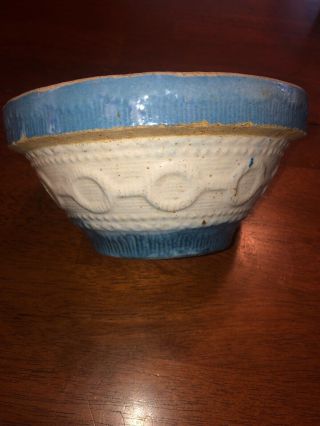 Antique Blue And White Stoneware Wedding Ring Bowl