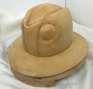 Lamode Hat Block Mold Form Fedora Size 24 " Millinery