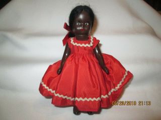Vintage Nancy Ann Storybook Doll Black Americana Topsy W/sleep Eyes Usa