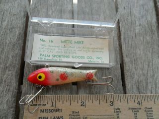 Vintage Fishing Lure - Mitte Mike - Palm Sporting Goods,  Louisiana - 16 Nib