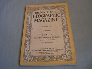 Antique National Geographic October 1916 Italy The Gifted Mother Of Civilization