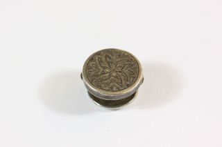 Antique Single Bachelor Button Silver Front Engraved Design Rare Cuff Link?