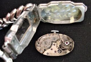 Antique ETON WATCH CO.  Women’s Watch.  14K Case 17 Jewels SWISS,  Emerald Chips 7