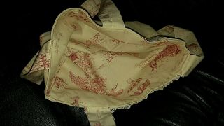Vintage HAND EMBROIDERED CRINOLINE LADY BAG VINTAGE TEA PARTY L.  ASHLEY LINING 3