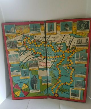 Antique Game Board For David Goes To Greenland.  1928