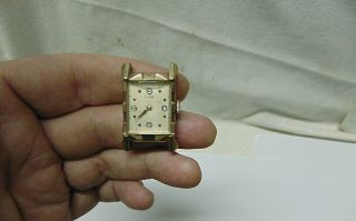 Vintage 1935 Men ' s Elgin Fancy 10K Gold RGP Case & Lugs Wrist Watch For Repair 3