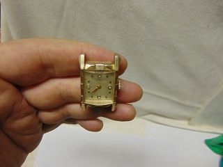 Vintage 1935 Men ' s Elgin Fancy 10K Gold RGP Case & Lugs Wrist Watch For Repair 4