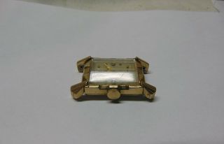 Vintage 1935 Men ' s Elgin Fancy 10K Gold RGP Case & Lugs Wrist Watch For Repair 5