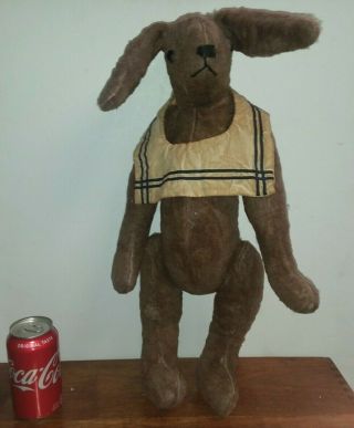 Antique Large 26 " Stuffed Jointed Bunny/rabbit