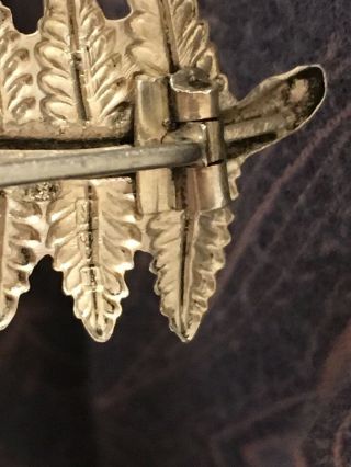 Antique Victorian Sterling Silver Fern Leaf Brooch/ Hallmarked Frederick Venour 4