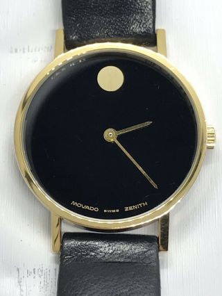 Vintage 1970s Movado Zenith Mid Size Men’s Museum Swiss With Boxes 17J Omega Cal 4