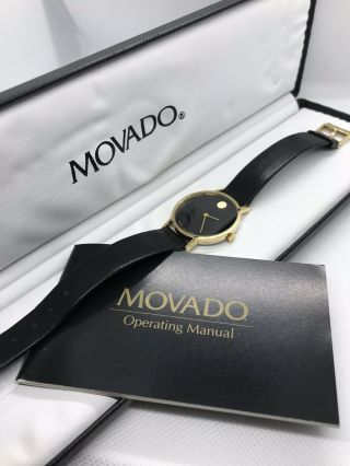 Vintage 1970s Movado Zenith Mid Size Men’s Museum Swiss With Boxes 17J Omega Cal 5