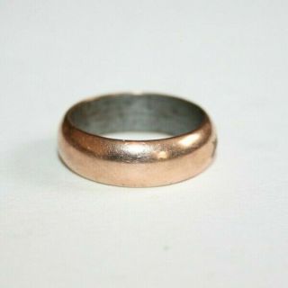 Antique Victorian To Art Deco Rose Gold Band Ring