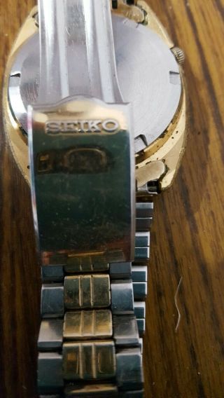 Vintage Seiko Automatic Day Date Mens Wrist Watch Old Antique B247 3