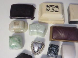 16 Vintage Antique Art Deco celluloid leather jewelry display box boxes 2