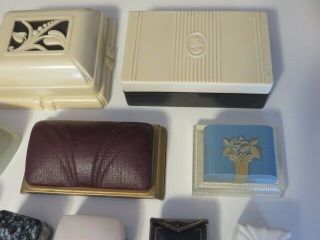 16 Vintage Antique Art Deco celluloid leather jewelry display box boxes 3