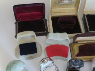 16 Vintage Antique Art Deco celluloid leather jewelry display box boxes 6