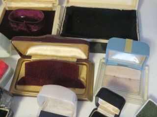 16 Vintage Antique Art Deco celluloid leather jewelry display box boxes 7