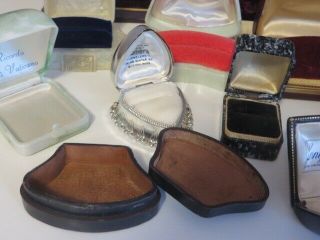 16 Vintage Antique Art Deco celluloid leather jewelry display box boxes 8