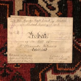 Antique 1897 Vellum Indenture Document Last Will Seal Stamp Manuscript Big Old
