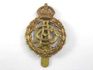 Antique Brass British Military Army Cap Badge Adc Army Dental Corps Regiment