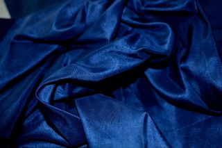 Antique Victorian/edwardian Era Shimmering Royal Blue Silk Taffeta Remnant Dolls