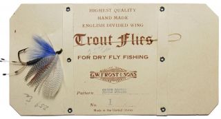 Antique G.  W.  Frost & Sons Fly Fishing Trout Fly On Card