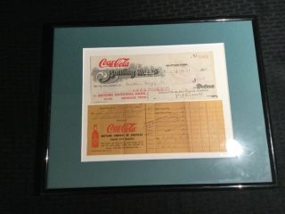 Antique/vintage Coca - Cola 1928 Check Jackson Tenn.  1918 Inv.  /bill Asheville Nc
