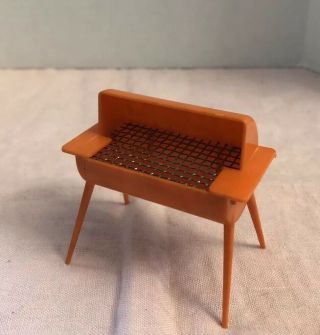 Vintage Mid Century Modern Doll House Furniture Patio Grill Plastic