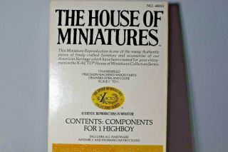 House of Miniatures Chippendale Broken Bonnet Highboy Kit 40023 Vintage 1:12 2