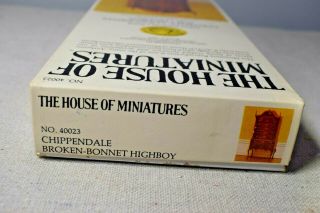 House of Miniatures Chippendale Broken Bonnet Highboy Kit 40023 Vintage 1:12 5