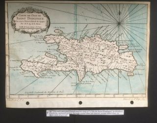 Haiti Marine Map 1800 - 1820 Carte Saint Domingue Ocean Tinted Blue