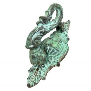 Large Sea Serpent Door Knocker French Empire Style Brass Bronze Antique Vtg