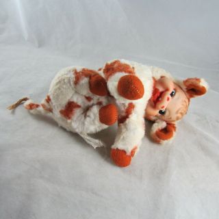Rushton Star Creation Baby Cow Calf Rubber Face Plush toy Vintage Tagged 3