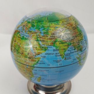 Mova 4.  5 " Blue Earth With Relief Map Globe