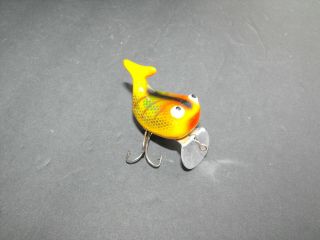 Vintage Heddon Hi - Tail Fishing Lure In Perch Scale