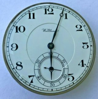 12s - Antique 1919 Waltham Riverside Hand Winding Pocket Watch Movement