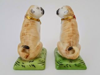 Fine Pair Antique 19th Century Derby / Derby Style Staffordshire Pug Dog Figures 5