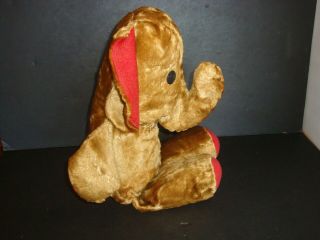 Vtg/Antique Elephant Plush Stuffed Animal distressed 20 