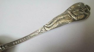 Small Sterling Silver Souvenir Spoon,  Full Length Indian & Prospector,  Denver 5