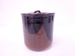 89636 Japanese Tea Ceremony Akogi Ware Water Jar / Mizusashi Artisan Work