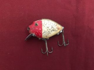 Vintage Heddon 9630 Punkinseed Uncataloged Red Head Silver Fishing Lure Rare